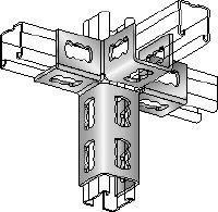 MQV-4/3 D Winkelverbinder Galvanisch verzinkter Verbindungsknopf für dreidimensionale Konstruktionen