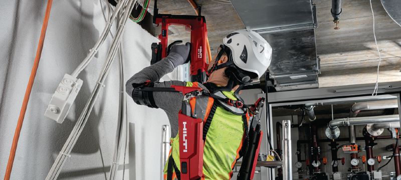 Akku-Bolzensetzgerät BX 3-ME-22 für Beton (Ausführung M&E) Bolzensetzgerät mit Nuron-Akku-Technologie zur Befestigung von Kabeln, Leerrohren und Gewindebolzen an Beton, Stahl und Mauerwerk (max. Nagellänge 42 mm│15/16) Anwendungen 1