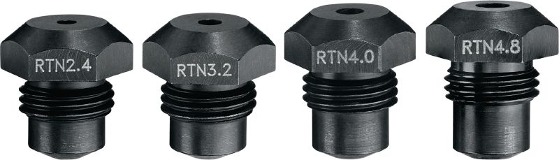 RT 6-22 Nietnasenstücksets Nietnasenstückset zum Befestigen von Stahl-, Aluminium- und Edelstahlnieten mit Ihrem RT 6-22 Akku-Blindnietgerät (Set enthält 2,4 mm, 3,2 mm, 4,0 mm und 4,8 mm)