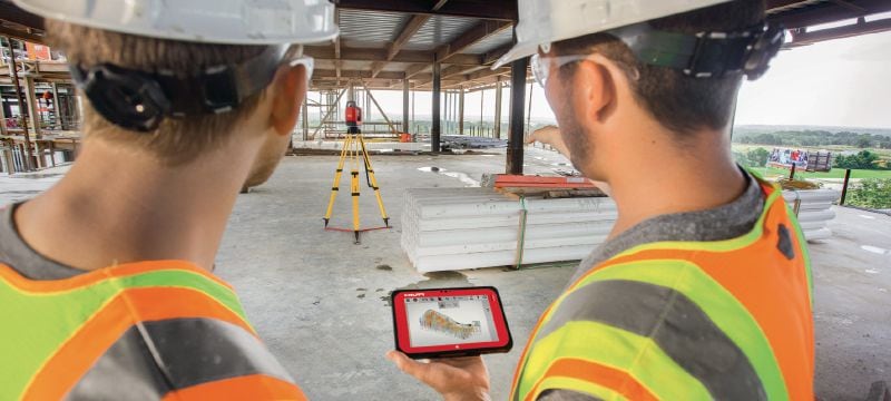 Tablet PLC 400 für Absteckanwendungen Robustes Tablet für das Messen auf der Baustelle Anwendungen 1