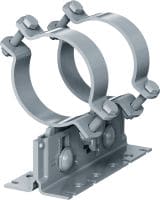 MP-PS 2-2 Rohrschuh Rohrschuh mit Beschichtung für den Außenbereich mit Höhen- und Neigungsverstellbarkeit und einem Rohr-Außendurchmesser von 21-328 mm (1/2 bis 12) für schwere Industrieanwendungen