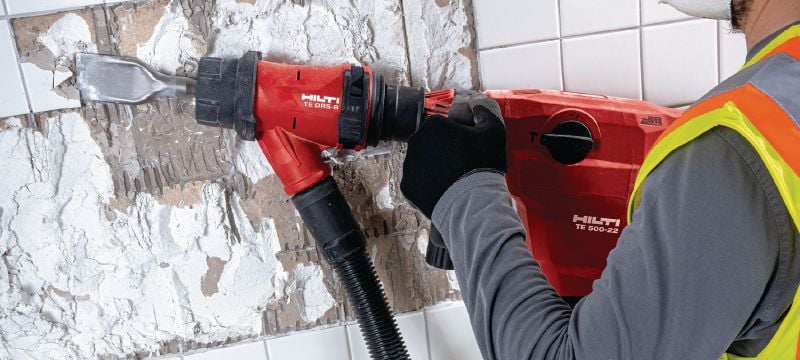 TE 500-22 SDS-Max Akku-Meißelhammer Kabelloser SDS Max (TE-Y) Abbruch- und Meißelhammer für Meißelarbeiten in Beton oder Mauerwerk, mit aktiver Vibrationsreduktion (Nuron Akku-Plattform) Anwendungen 1