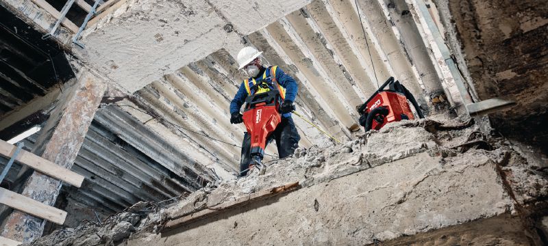 Akku-Abbruchhammer TE 2000-22 Leistungsstarker und leichter Akku-Abbruchhammer für Abbrucharbeiten in Beton und Mauerwerk (Nuron Akku-Plattform) Anwendungen 1