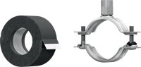 MRP-RPC Kälterohrschelle mit Schnellverschluss Verzinkte Rohrschelle für hohe Produktivität in Kältetechnik- und Kaltwasseranwendungen mit einer Dämmschichtstärke von 19 mm