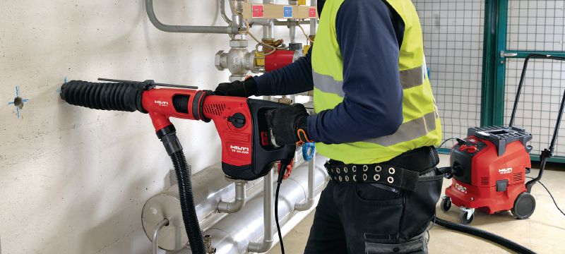 Staubabsaugvorrichtung TE DRS-Y Staubabsaugungssystem für Bohr- und Meißelarbeiten in Beton mit Hilti SDS Max (TE-Y) Bohrhämmern Anwendungen 1