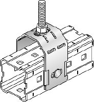 MIC-TRC Verbinder (doppelt) Feuerverzinkter Verbinder zur Befestigung von Gewindestangen M12 (1/2) und M20 (3/4) an MI Montageträgern Anwendungen 1