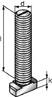 Hammerkopfschraube HBC Hammerkopfschrauben zur Verwendung mit HAC-C(-P) Ankerschienen