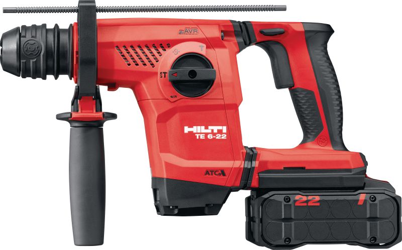 Akku-Bohrhammer TE 6-22 Vielseitiger SDS Plus Akku-Bohrhammer mit großem Bohrbereich, Feinmeißel und Schnellwechselaufnahme (Nuron Akku-Plattform)