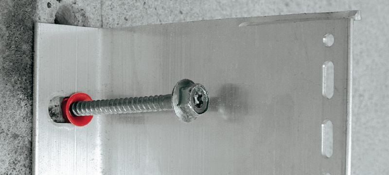 Kunststoff-Schraubdübel HRD-HR Vormontierter Kunststoffdübel für Beton und Mauerwerk mit hoch korrosionsbeständiger Schraube (Edelstahl A4, Sechskantkopf) Anwendungen 1