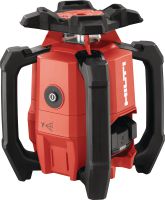 PR 400-22 Rotationslaser für Oberflächen mit zwei Neigungen Robuster Rotationslaser für Nivellieraufgaben mit automatischen Funktionen zum Nivellieren, Ausrichten, Fluchten sowie Einrichten und Abstecken von Winkeln mit zwei Neigungen im Außenbereich (Nuron Akku-Plattform)