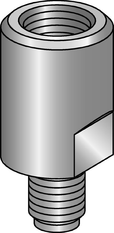 MQZ-A Galvanisch verzinkter Gleiteradapter für Schellenanbindung mit verschiedenen Durchmessern für Gewindestangen