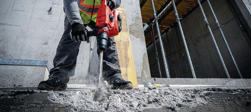 Akku-Bohrhammer TE 50-22 Kompakter SDS Max (TE-Y) Akku-Bohrhammer mit geringerem Gewicht, mehr Leistung und weniger Vibrationen zum Bohren und Meißeln in Beton (Nuron Akku) Anwendungen 1