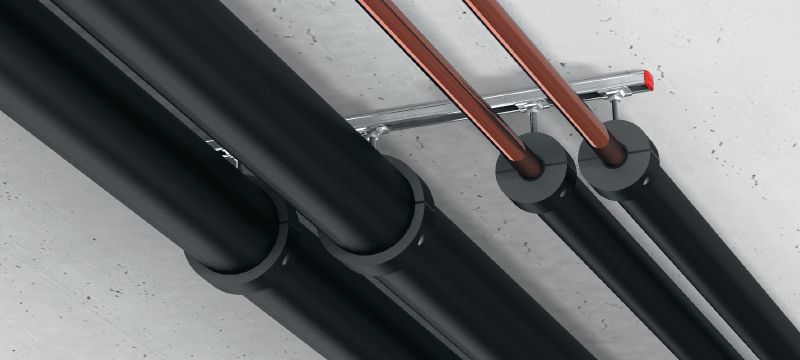 MRP-KF Kälterohrschelle mit Schnellverschluss Kälterohrschelle mit hochdichter Isolierung und Schnellverschluss für schwere Anwendungen in der Kältetechnik Anwendungen 1