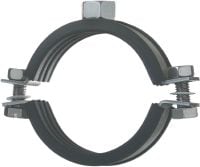 MP-SRN Rohrschelle leicht (schallgedämmt) Edelstahl-Rohrschelle der Premium-Leistungsklasse mit Schallschutzeinlage für leichte Anwendungen