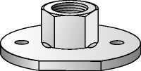 MGL 3 Galvanisch verzinkte, leichte Grundplatte zur Befestigung von Gewindestangen bei begrenzten Platzverhältnissen