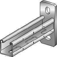 MQK-41-F Konsole Feuerverzinkte Konsole mit einfacher MQ Profilschiene (41 mm hoch) für mittelschwere Anwendungen