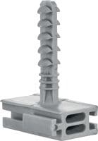 X-EA MX Steckanker Kunststoff-Steckdübel zum Verbinden von Kunststoff-Kabel-/Rohrschellen, Klemmen und Kabelbündelhaltern bei der Verankerung in Beton und Mauerwerk