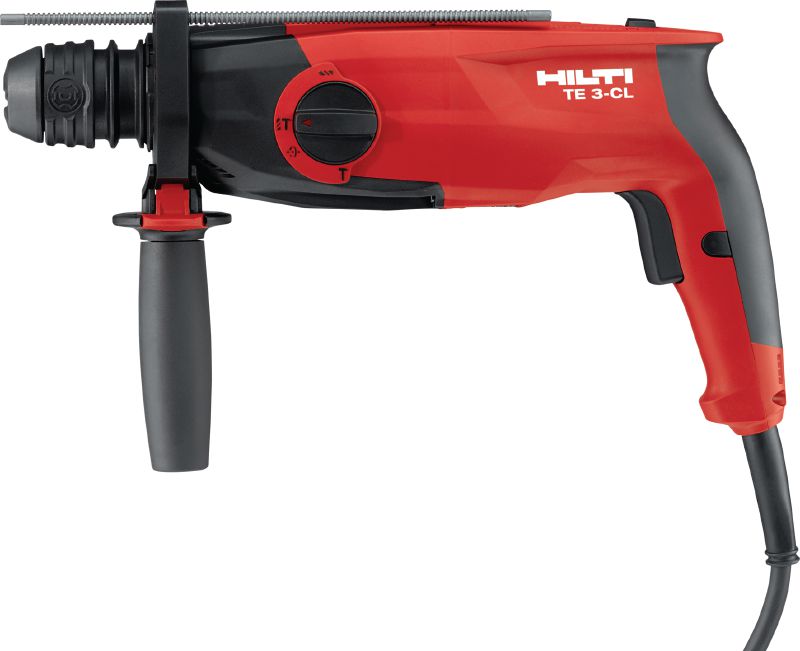 Bohrhammer TE 3-CL Leistungsstarker SDS Plus (TE-C) Bohrhammer mit drei Funktionen und Pistolengriff – mit Feinmeißel und leicht austauschbaren Bürsten