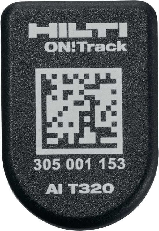 AI T320 ON!Track Bluetooth®-Smarttag Langlebiger Betriebsmittel-Tag zur Kennzeichnung, Nachverfolgung und Abfrage von Baustellengeräten über das Hilti ON!Track Betriebsmittelverwaltungssystem – optimieren Sie Ihr Inventar und sparen Sie Zeit bei der Bestandsverwaltung.