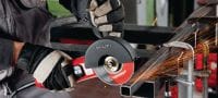 Winkelschleifer AG 125-15DB Winkelschleifer mit 1500 W Leistung, Totmann-Schalter und Bremse für maximale Sicherheit, für Scheiben bis 125 mm Durchmesser Anwendungen 2