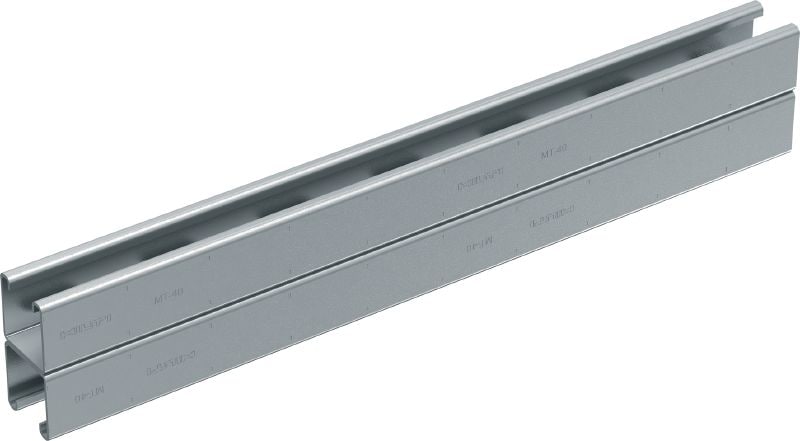 MT-40D Montageschiene Doppel-Montageschiene für mittelschwere Anwendungen zur Verwendung mit MT-FL/MT-TL Komponenten im Innenbereich